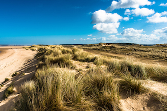 Sand dunes at Burnham Overy Staithe (iStock-1201159766) 327x218